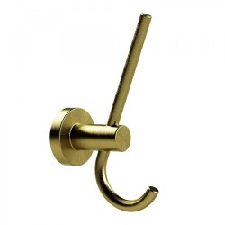 Miller Bond Brushed Brass Double Robe Hook