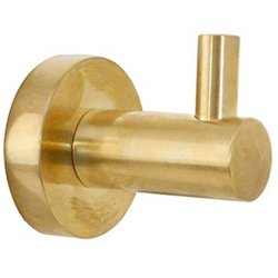 Miller Bond Polished Brass Single Robe Hook