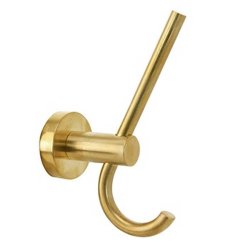 Miller Bond Polished Brass Double Robe Hook