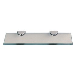 Miller Classic 400mm Clear Glass Shelf & Chrome Brackets - 8mm Glass