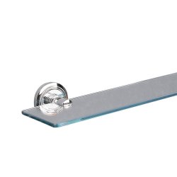 Miller Oslo 500mm Hardened Glass Shelf with Chrome Brackets