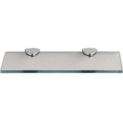 Miller Classic 500mm Clear Glass Shelf & Chrome Brackets - 8mm Glass