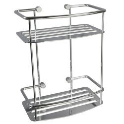 Miller Classic Chrome 2 Tier D Shaped Shower Shelf