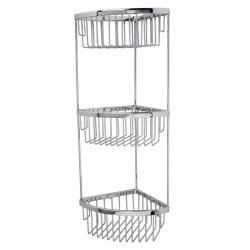 Miller Classic Chrome 3 Tier Corner Shower Basket