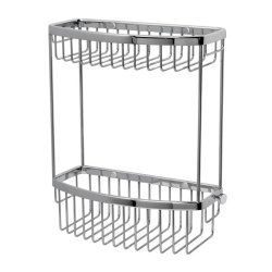 Miller Classic Chrome 2 Tier D Shaped Shower Basket