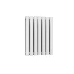 Reina Neval Double Horizontal Aluminium Radiator 600 x 404mm - White