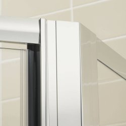 Lakes Classic 900mm Semi-Framed Pentagon Pivot Shower Enclosure