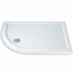 MX Elements 1000 x 800mm Left Hand Offset Quadrant Flat Top Shower Tray