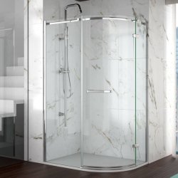 Merlyn 8 Series 900 x 760mm Frameless 1 Door Offset Quadrant Enclosure