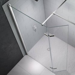 Merlyn 8 Series 1250mm Showerwall with Hinged Swivel Panel