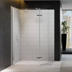 Merlyn 8 Series 1050mm Showerwall with Hinged Swivel Panel