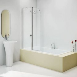 Merlyn 2 Panel Hinged Bath Screen 900 x 1500mm