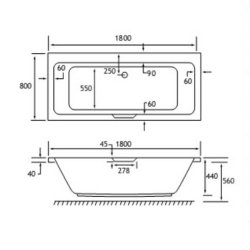 Beaufort? Portland DE 1800 x 800mm Reinforced SG