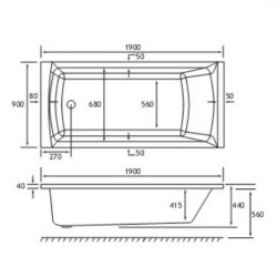 Beaufort Rockall SE 1900 x 900mm 5mm Bath