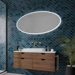 HiB Arena 120 Oval LED Bathroom Mirror