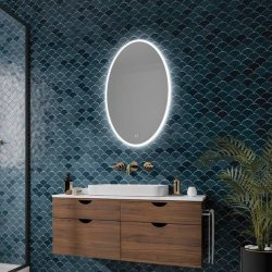 HiB Arena 80 Oval LED Bathroom Mirror