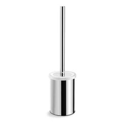 HiB Nano Chrome Floor Standing Toilet Brush and Holder