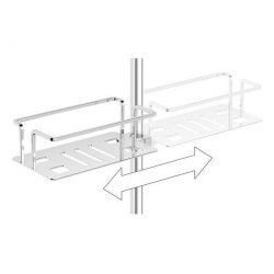 HiB Modern Chrome Shower Basket Tray