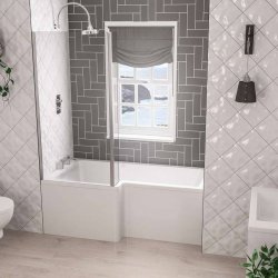 Beaufort Portland 1700 x 850mm LH L Shaped Reinforced Bath