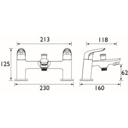 Bristan Aster Chrome Bath Shower Filler