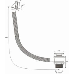 Bristan Chrome Bath Slotted Clicker Waste