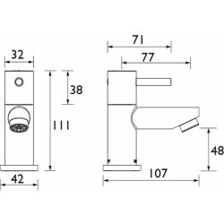 Bristan Blitz Chrome Basin Taps