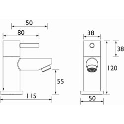 Bristan Blitz Chrome Bath Taps