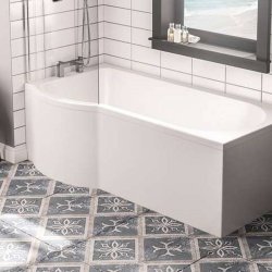 Beaufort Portland 1500 x 560mm P Shaped Bath Panel