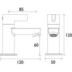 Bristan Clio Chrome Bath Taps