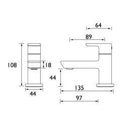 Bristan Black Cobalt Basin Taps