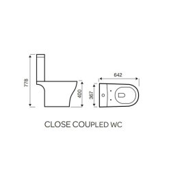 Kartell Kameo Close Coupled Rimless WC Pan and Cistern