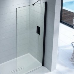 Kudos Ultimate Black Shower Panel Wall Post