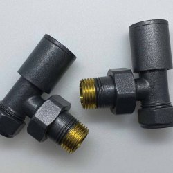 Redroom Anthracite 15mm Angled Round Valve Pack