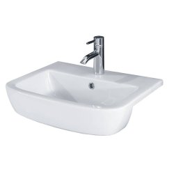 Essential Orchid 520m Semi Recessed Basin 1 Tap Hole