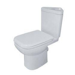 Essential Violet Corner Close Coupled Open Back WC