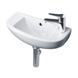 Essential Lily 450mm 1TH Right Handed Wall Hung Basin