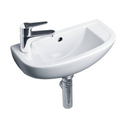 Essential Lily 450mm 1TH Left Handed Wall Hung Basin