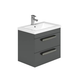 Essential Nevada Grey 500mm Wall Hung Washbasin Unit