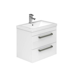 Essential Nevada White 500mm Wall Hung Washbasin Unit