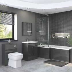 Essential Nevada Grey 600mm Washbasin Unit