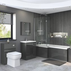 Essential Nevada Grey 400mm Cloakroom Basin Unit