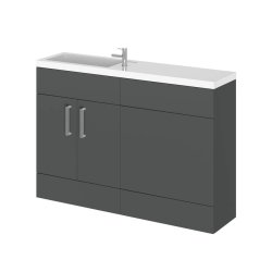 Essential Nevada Grey I Shape Washbasin Unit