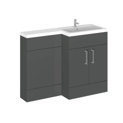 Essential Nevada Grey RH L Shape Washbasin Unit