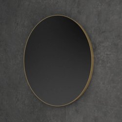 HiB Trim Round 60 Brushed Brass Mirror