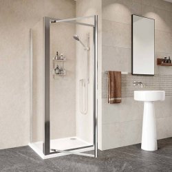 Roman Haven Framed 800mm Pivot Shower Door Alcove Fitting