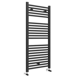 Essential Straight Black 1110 x 500mm Towel Warmer