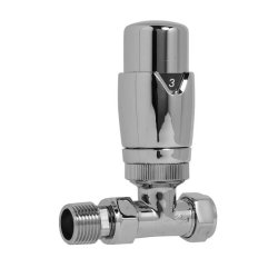 Essential Chrome Straight Thermostatic Valve Pair