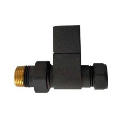 Essential Anthracite 15mm Square Straight Valve Pair