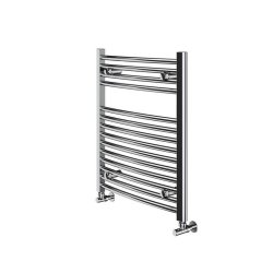 Essential Curved Chrome 690 x 500mm Towel Warmer