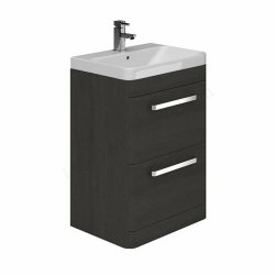 Essential Vermont Grey 600mm FS Washbasin Unit